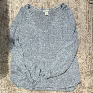 H&M Light Blue V-Neck Sweater